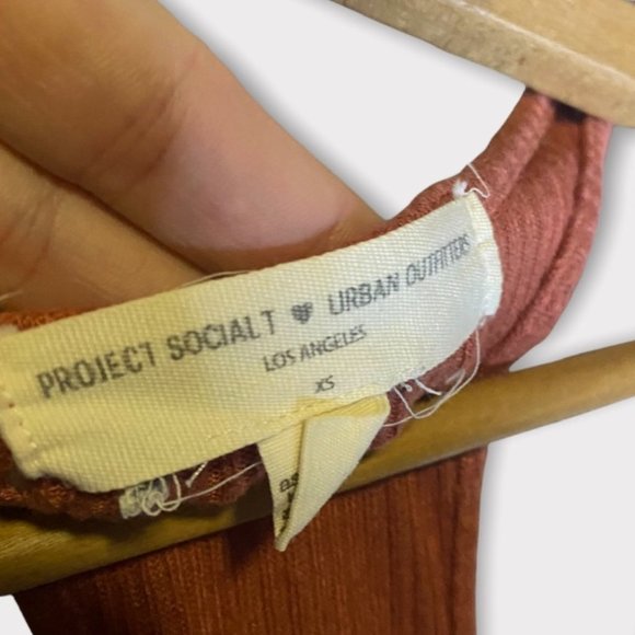 Urban Outfitters Project Social T V-Neck Ribbed Finley Racerback Tank Top - Picture 5 of 7